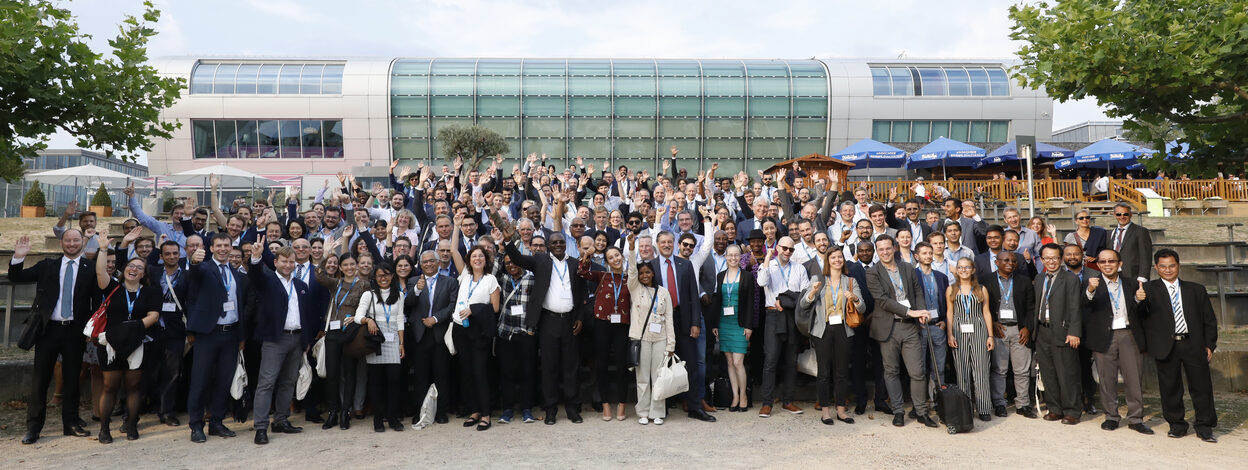 IRENA conference members in front of Kameha Bonn
