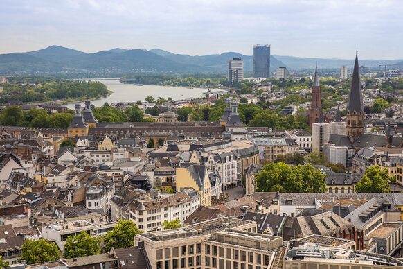 Rhine and Siebengebirge hills