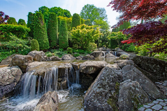 Japanischer Garten Wasserfall