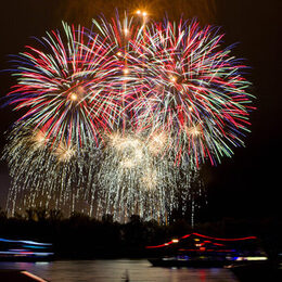 Fireworks at Rhine in Flames