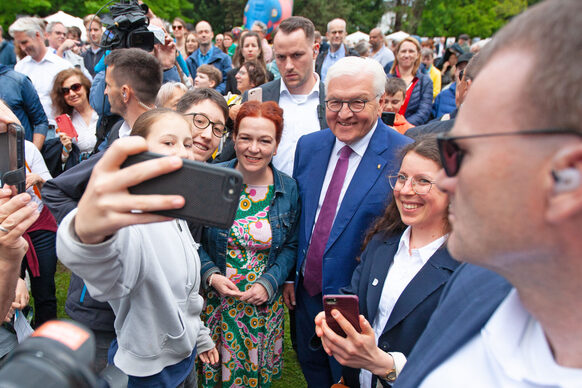 Selfie with Mayor Dörner and Federal President Steinmeier