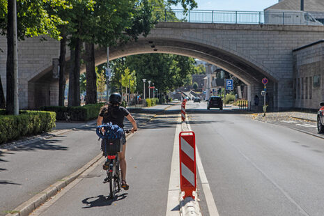 Die neue Radspur am Brassertufer