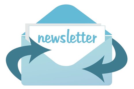 Busta con scritta Newsletter
