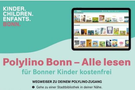 Das Bild zeigt ein Plakat zur App Polylino Bonn